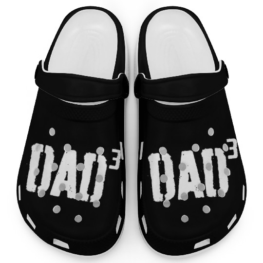 Mens Dad Cubed - Dad of Three Father's Day Clogs