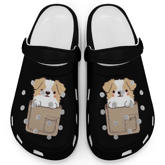 Dog in pocket funny puppy for dog lovers Clogs