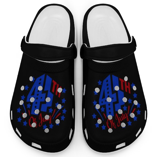 4th of July, American Family Patriotic Clogs