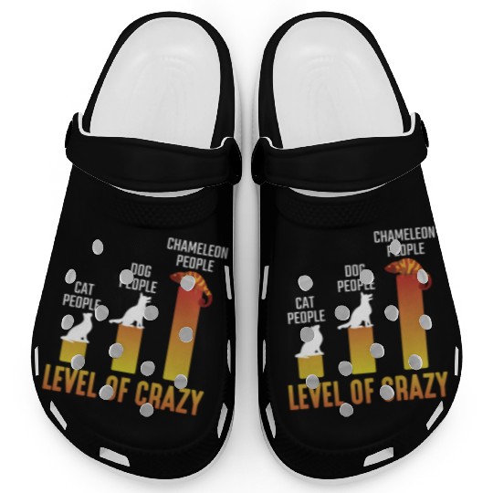 Crazy Chameleon Lover Herpetologist Reptile Owner Clogs