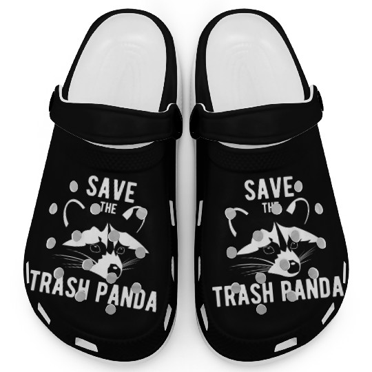 Save The Trash Panda Raccoon Clogs