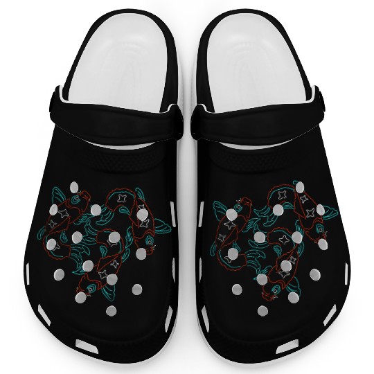 Neon Koi Fish Clogs