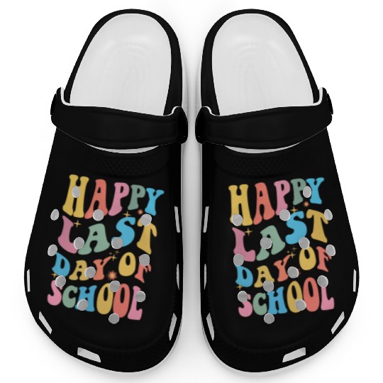 Groovy Happy Last Day of School Teacher Student Clogs