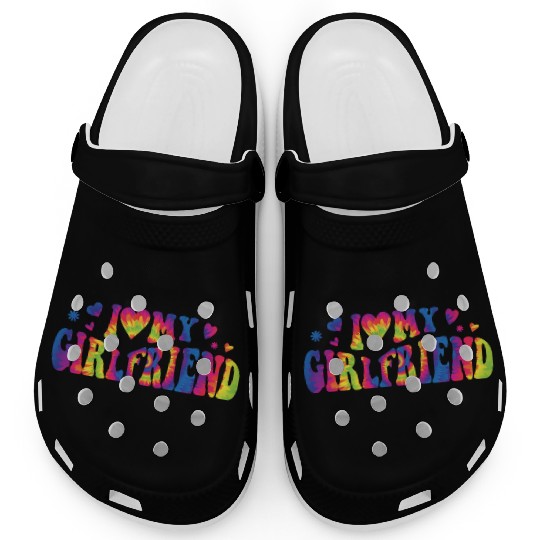 I Love My Boyfriend Retro Red I Heart My Boyfriend Clogs