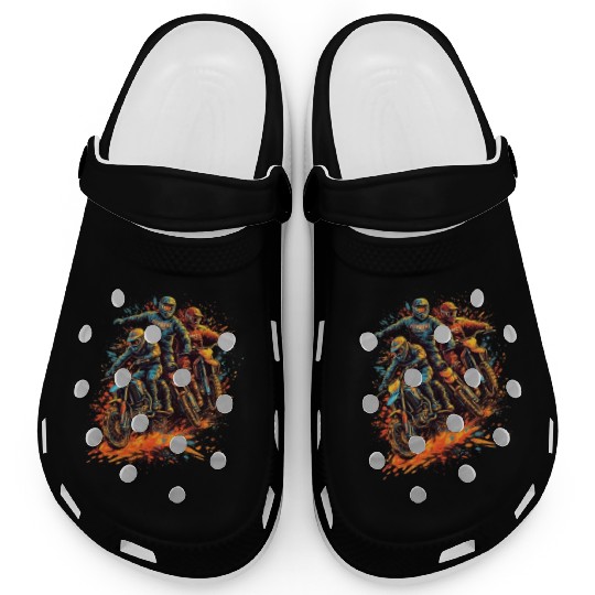Dirt Biking Motocross Motorcycle Rider Biker Clogs