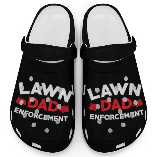 Lawn Enforcement Dad Outfit Cutting Grass Clogs
