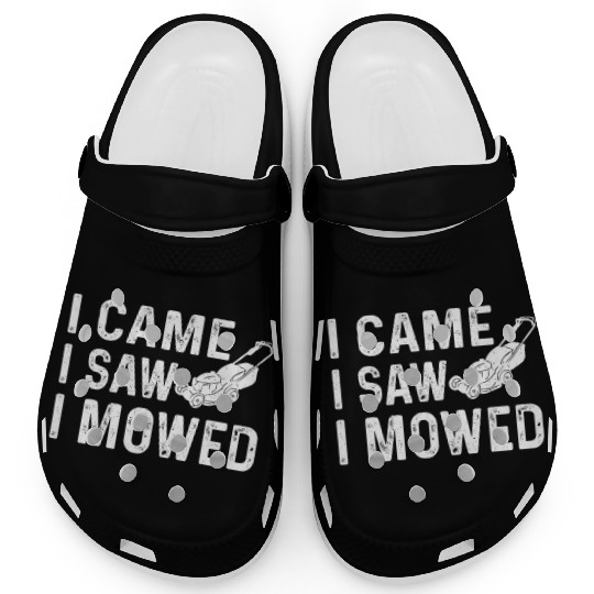 Great Lawn Mower Costume Cutting Grass Clogs