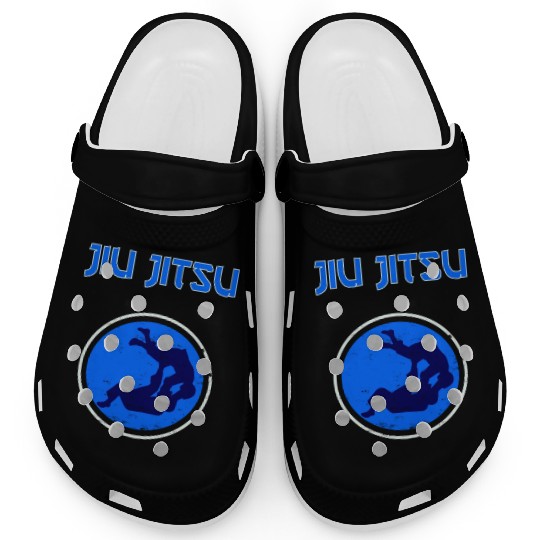 Jiu Jitsu Jiu Jitsu Bjj Mma Blue Dot Clogs