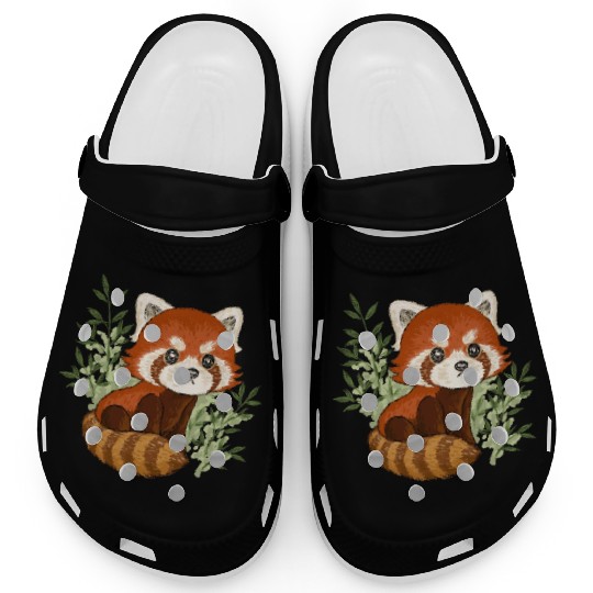 Red Panda In Nature Clogs