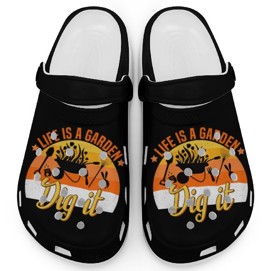 Life is a Garden Dig it Succulent Gardening Grass Clogs