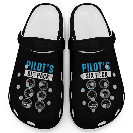 Airplane Plane Pilot Aviator Sky Flight Instructor Clogs