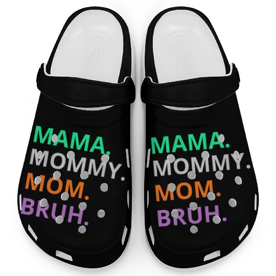 vintage international women's day mama,mommy;bruh Clogs