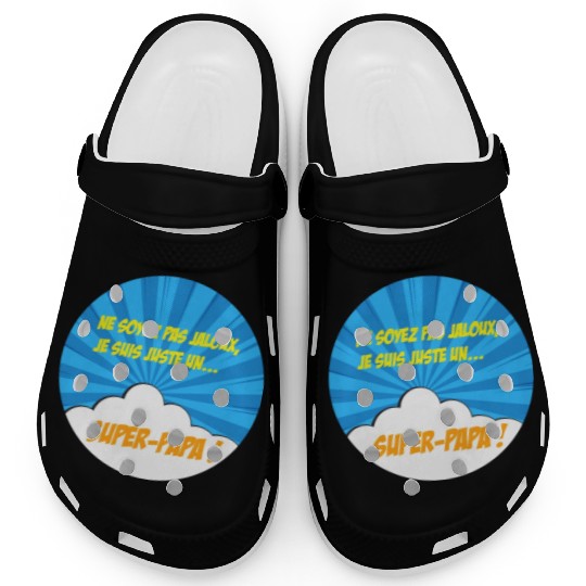 Super-dad super-hero Best dad Father's day Comics Clogs