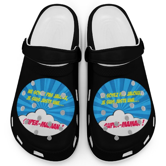 Super-mom super-hero. Best mom Mother's day Comics Clogs