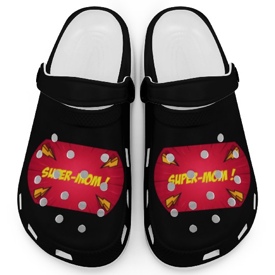 Super-mom super-hero. Best mom Mother's day Comics Clogs