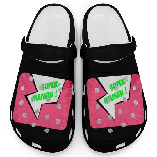 Super-mom super-hero. Best mom Mother's day Comics Clogs