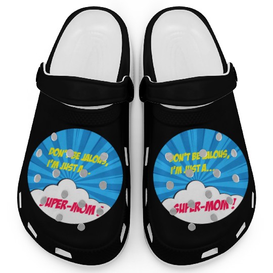 Super-mom super-hero. Best mom Mother's day Comics Clogs