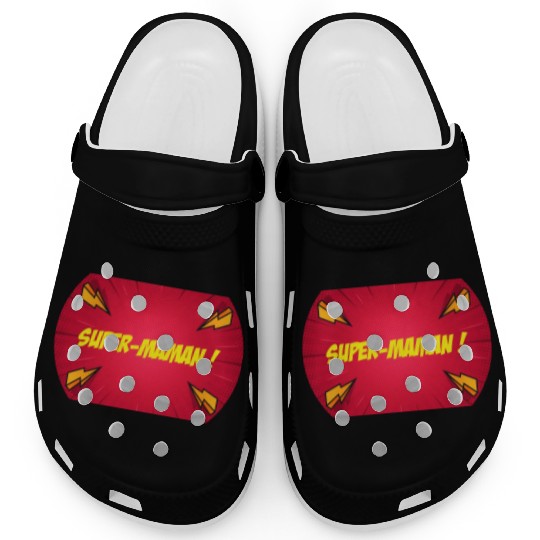 Super-mom super-hero. Best mom Mother's day Comics Clogs
