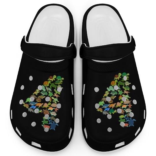 4th Birthday Sea Turtle Tortoise Theme 4 Year Old Clogs