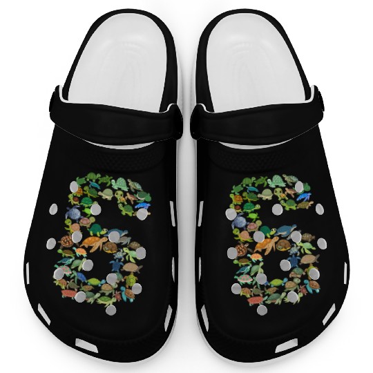 6th Birthday Sea Turtle Tortoise Theme 6 Year Old Clogs