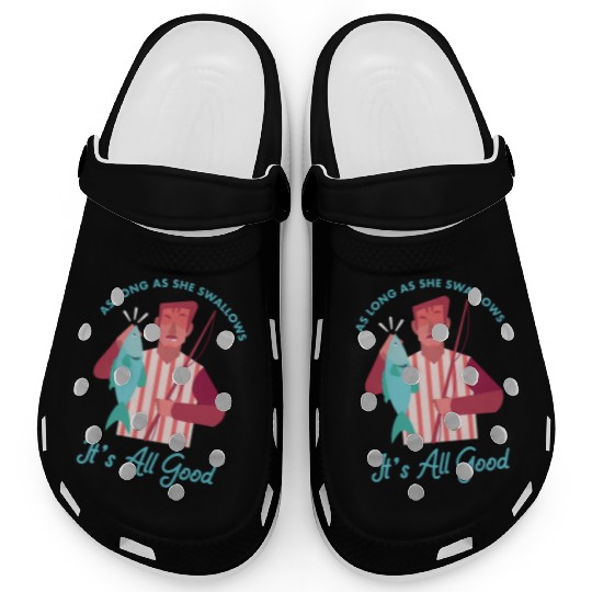 Novelty Fisherman Lake Fishermen Gift Long As She Clogs