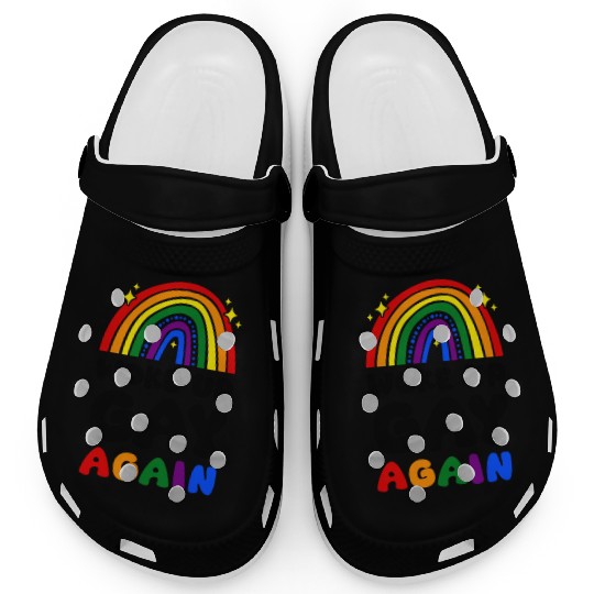 Woke Up Gay Again LGBT Community Clogs
