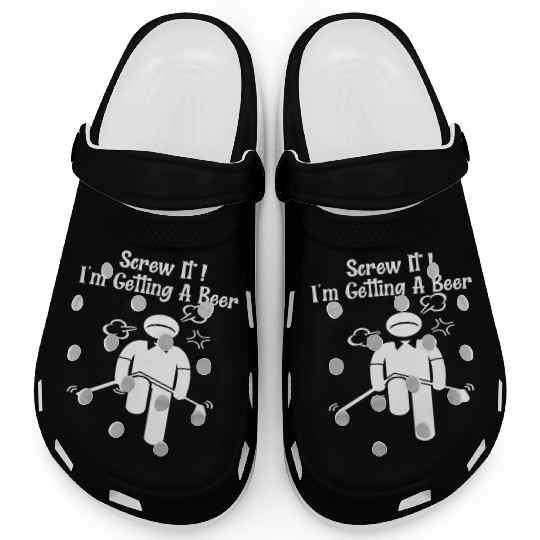 Golf Beer Golfer Father Day Mother Day Clogs