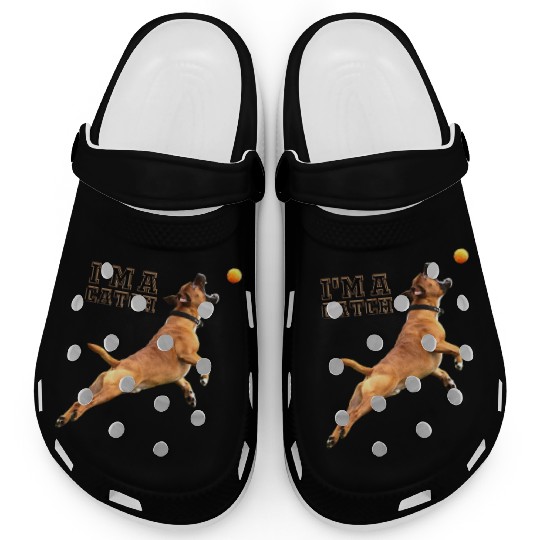 Big Dog Bull Mastiff Catching a Ball, I'm a Catch Clogs