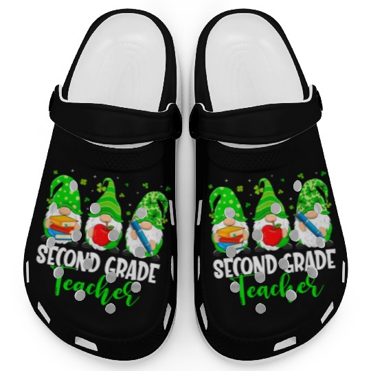 Gnomes 2Nd Grade Teacher Squad St Patricks Day Sch Clogs