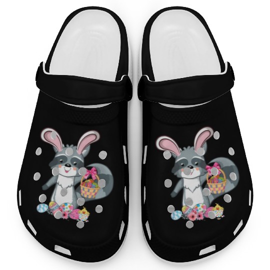 Raccoon Bunny Ears Easter Eggs For Clogs