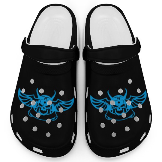 angry bird skull Clogs
