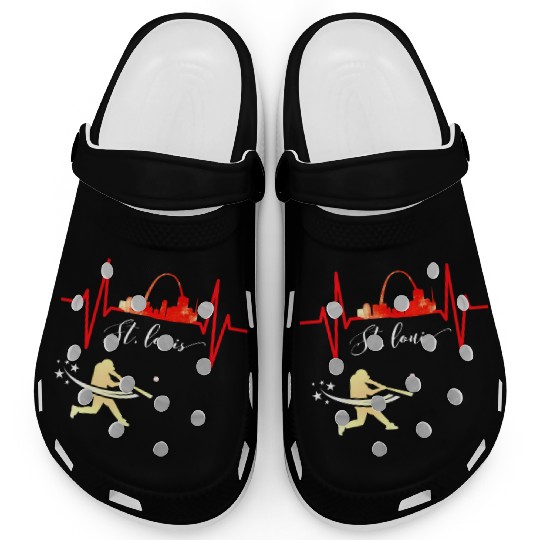 Saint Louis Red Cardinal Dress Heartbeat Baseball Clogs
