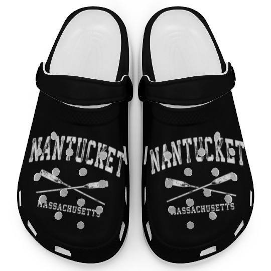 Nantucket Massachusetts Nautical Crossed Oars Clogs