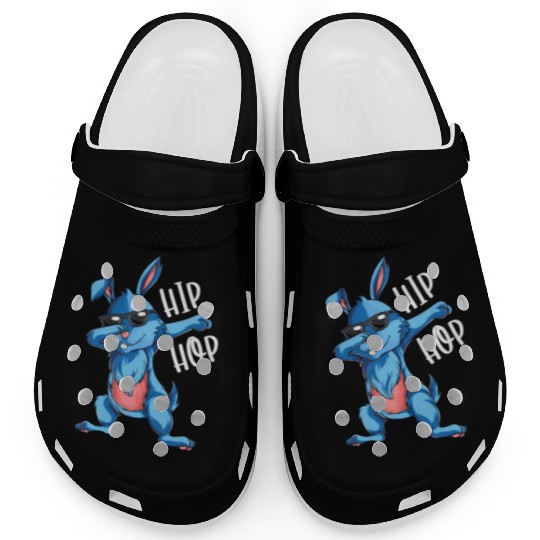 Hip Hop Dabbing Bunny Easter Day Clogs
