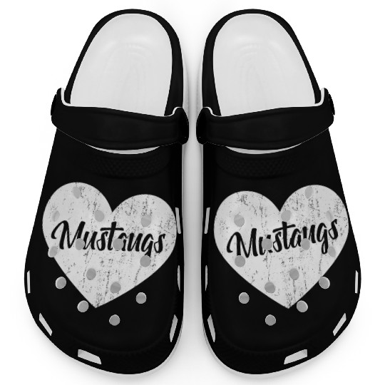 Mustangs School Sports Fan Team Spirit Mascot He Clogs