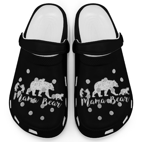 Mama Bear With Little Cubs Clogs
