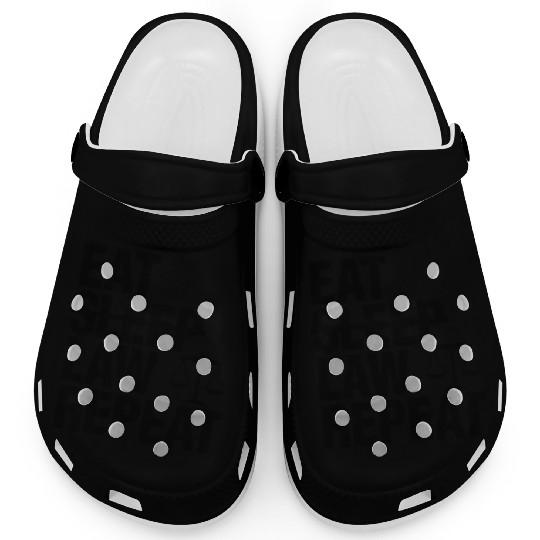 Eat Sleep Law Repeat Scale Of Justice Clogs