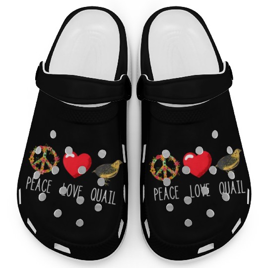 Quail Love Peace Quail Birds Lover Japanese Quail Clogs