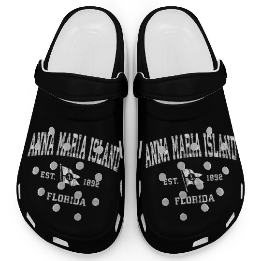 Anna Maria Island Fl Nautical Boat Anchor Flag Clogs