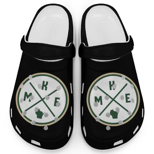 Milwaukee Circle Patch Green Clogs
