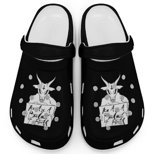 You'Re A Product Of Fear Baphomet Goat Satanic Luc Clogs