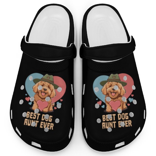 Best Dog Aunt Ever Goldendoodle Cute Dog Mom Clogs