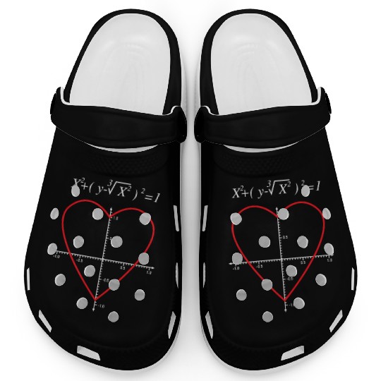 Love Math Heart X Axis Y Axis Graph Equation Clogs