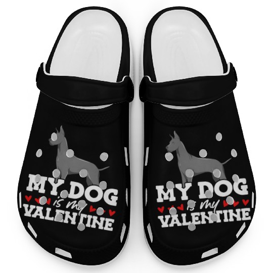My Dog Is My Valentine Date Cute Doggy Clogs