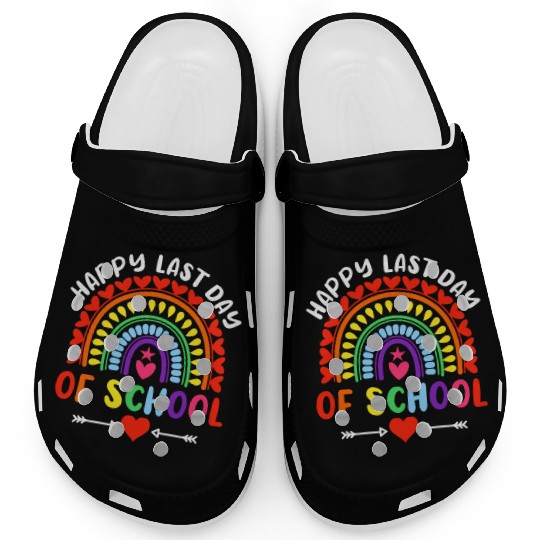 Rainbow Happy Last Day Of School Teacher Boys Clogs