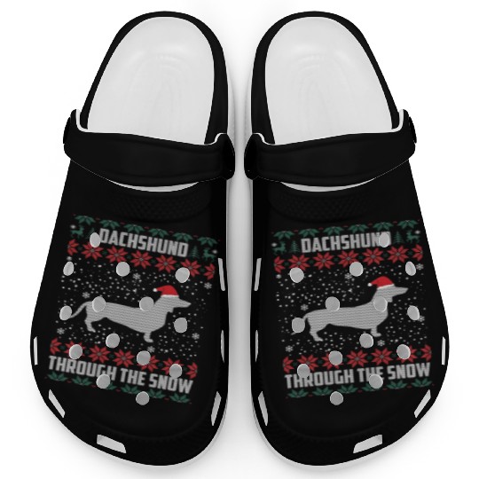 Dachshund Through The Snow Ugly Clogs
