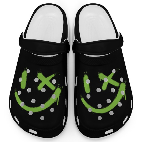 Smile Graffitti Smile Face Street Art Clogs
