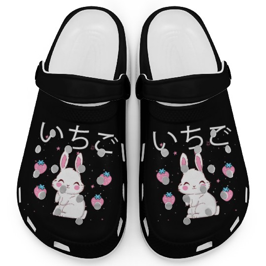 Strawberry Milk Bunny Aesthetic Vaporwave Anime Clogs