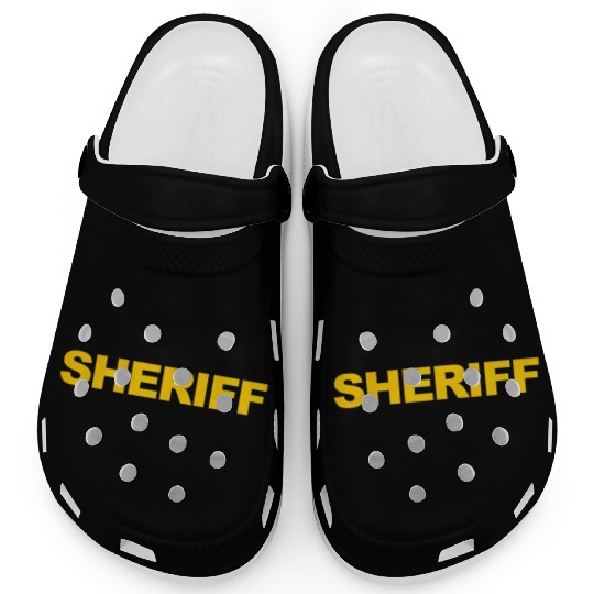 Sheriff Police Front Back Print Law Enforcement Clogs
