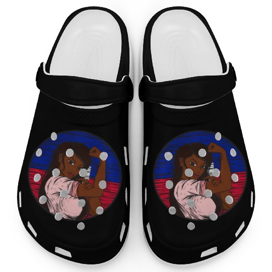 Patriotic Haitian Flag Haiti Proud Haitian Clogs